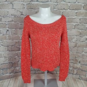 American Eagle Cropped Sweater Orange Sz Small